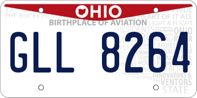 OH license plate GLL8264