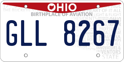 OH license plate GLL8267
