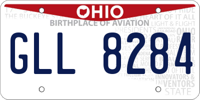 OH license plate GLL8284