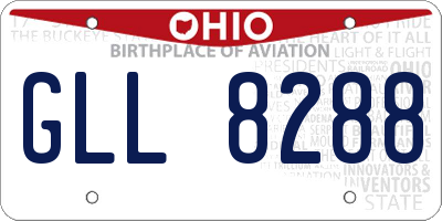 OH license plate GLL8288