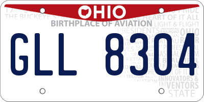 OH license plate GLL8304