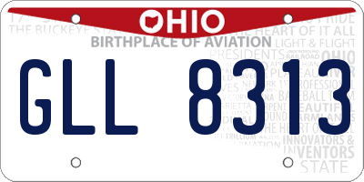 OH license plate GLL8313