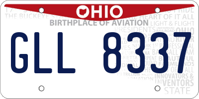 OH license plate GLL8337
