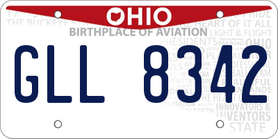 OH license plate GLL8342