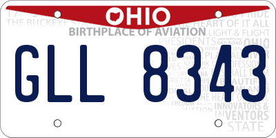 OH license plate GLL8343