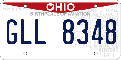 OH license plate GLL8348