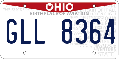 OH license plate GLL8364