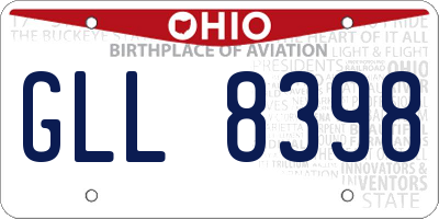 OH license plate GLL8398