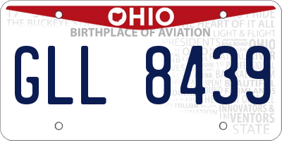OH license plate GLL8439