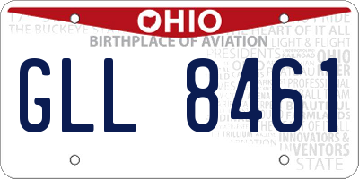 OH license plate GLL8461