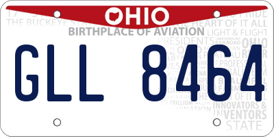 OH license plate GLL8464
