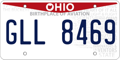 OH license plate GLL8469