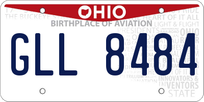 OH license plate GLL8484