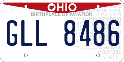 OH license plate GLL8486