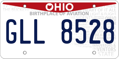 OH license plate GLL8528
