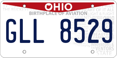 OH license plate GLL8529