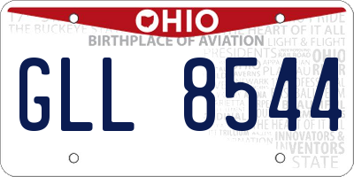 OH license plate GLL8544