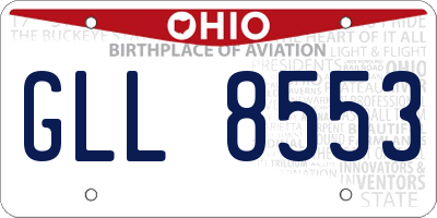 OH license plate GLL8553