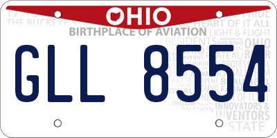 OH license plate GLL8554