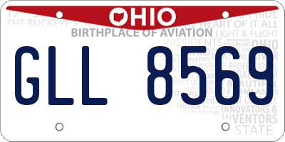 OH license plate GLL8569