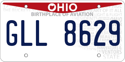 OH license plate GLL8629