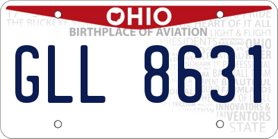 OH license plate GLL8631