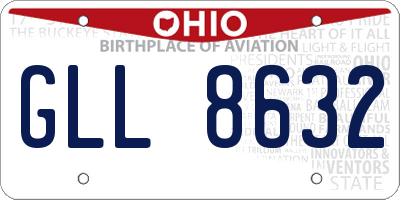 OH license plate GLL8632