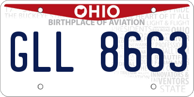 OH license plate GLL8663