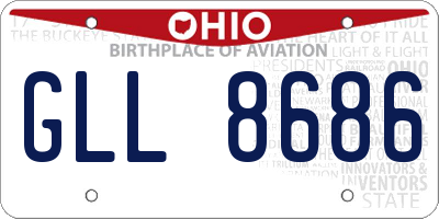 OH license plate GLL8686