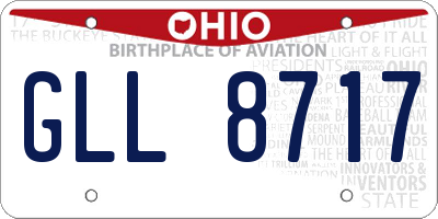 OH license plate GLL8717