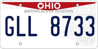 OH license plate GLL8733