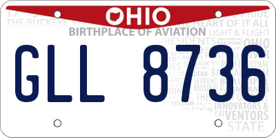 OH license plate GLL8736