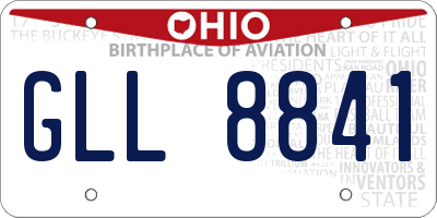 OH license plate GLL8841