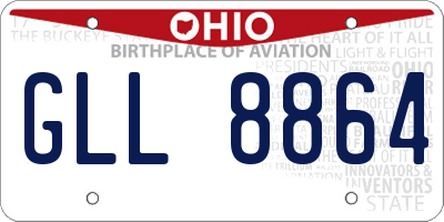 OH license plate GLL8864