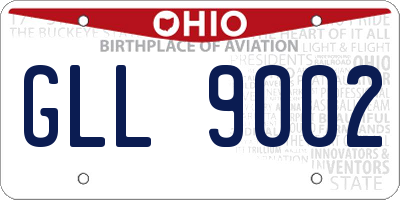 OH license plate GLL9002