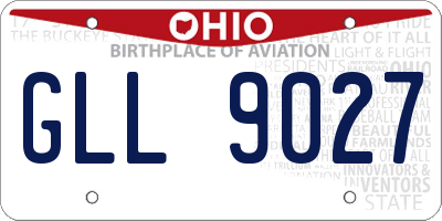 OH license plate GLL9027