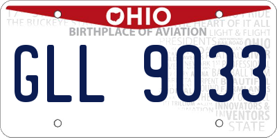 OH license plate GLL9033