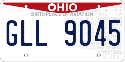OH license plate GLL9045