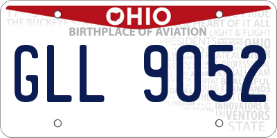 OH license plate GLL9052