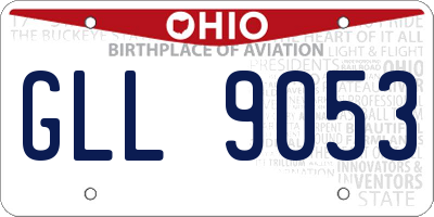 OH license plate GLL9053