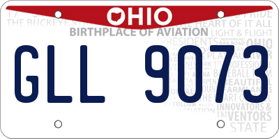 OH license plate GLL9073