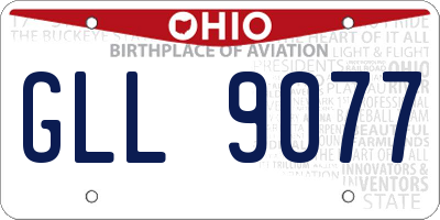 OH license plate GLL9077