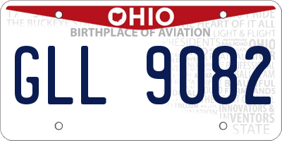 OH license plate GLL9082