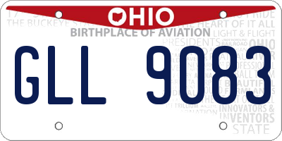 OH license plate GLL9083