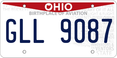 OH license plate GLL9087