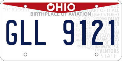 OH license plate GLL9121
