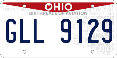 OH license plate GLL9129