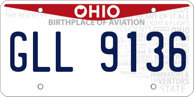 OH license plate GLL9136