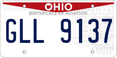OH license plate GLL9137