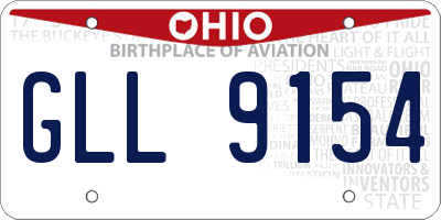 OH license plate GLL9154